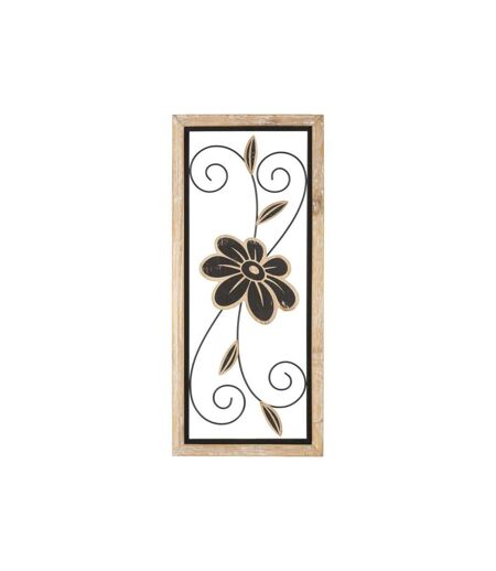 Décoration Murale Encadrée Koman 60cm Naturel & Noir
