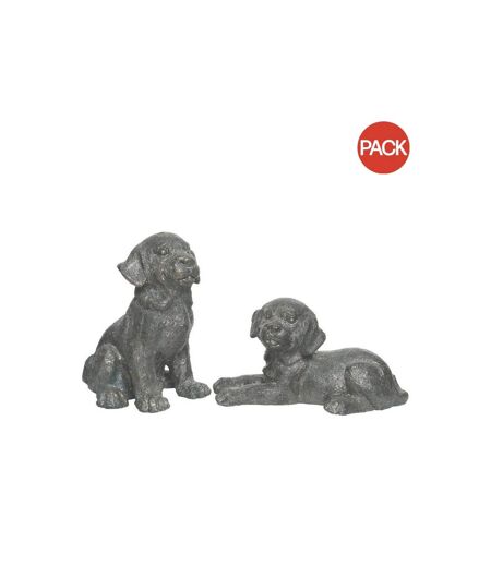 Pack of 2  Dog poly magnesium animal figure  one size black Kaemingk