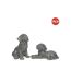 Pack of 2  Dog poly magnesium animal figure  one size black Kaemingk