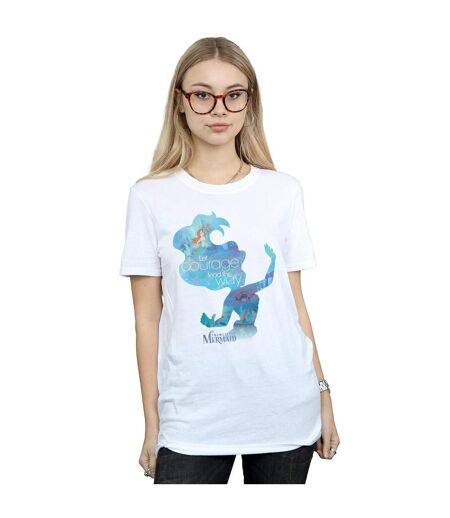 Disney Princess - T-shirt ARIEL FILLED SILHOUETTE - Femme (Blanc) - UTBI42579