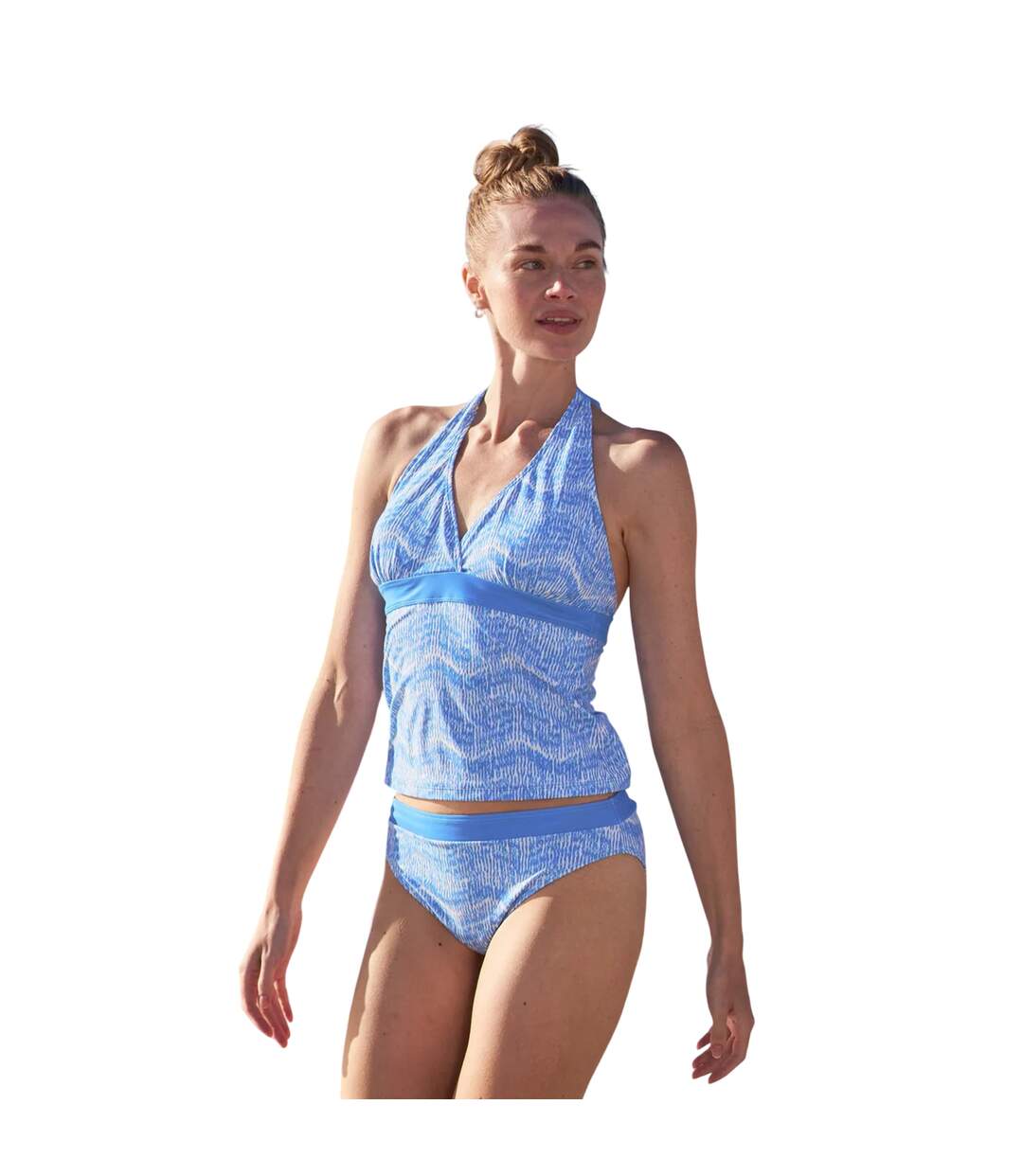 Womens/ladies Ocean Notion Tankini Top Bright Blue Mountain Warehouse-4