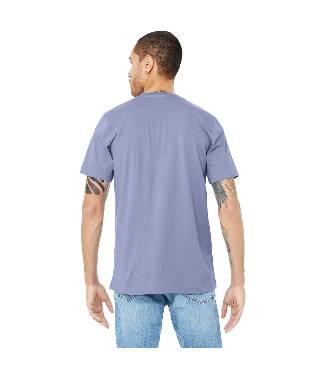 Canvas t-shirt jersey hommes bleu lavande Bella + Canvas Bella + Canvas