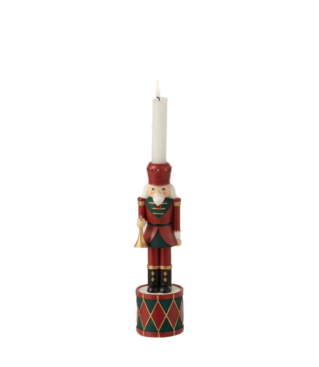 Bougeoir de Noël Casse-Noisette 25cm Rouge-2