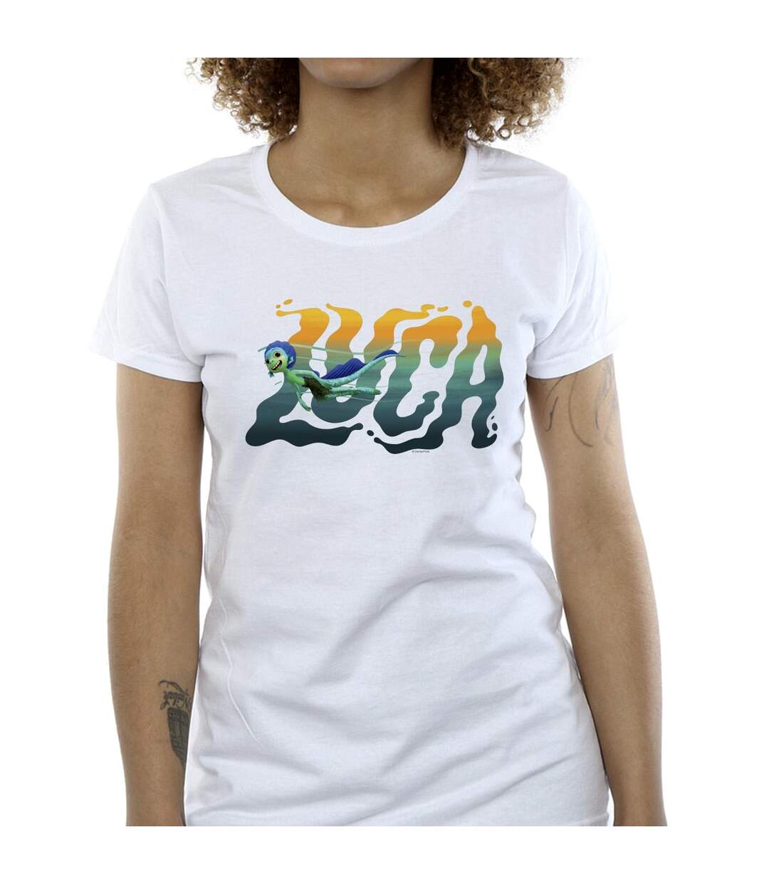 Disney T-shirt en coton Luca Swim Femme/Ladies (Blanc) - UTBI26255-3