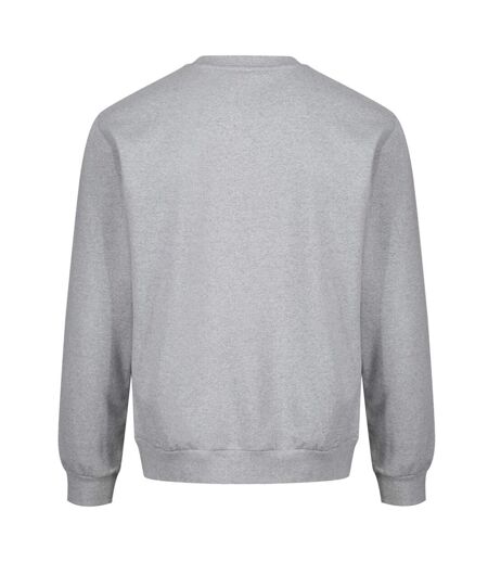 Mens Fleece Crew Neck Sweatshirt Light Grey Iron Mountain