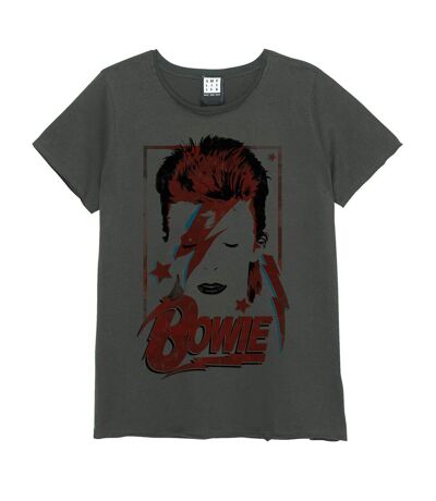 Amplified Womens/Ladies Aladdin Sane David Bowie T-Shirt (Charcoal)