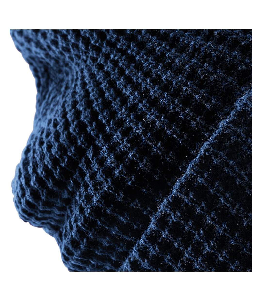 Beechfield Unisex Classic Waffle Knit Winter Beanie Hat (French Navy) - UTRW3664-2
