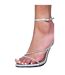 Womens/ladies Jovie Stiletto Heel High Heels Silver Where´s That From-2