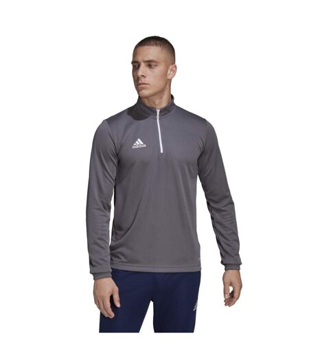 Mens Logo Polyester Track Top Grey Adidas