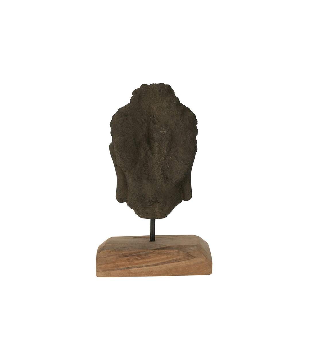 Statuette Déco en Ciment Tête 44cm Noir-2