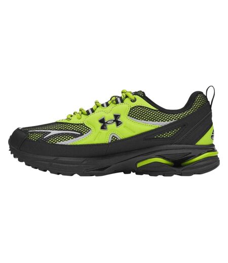Womens/ladies Apparition Tech Logo Leather Trainers Green Under Armour