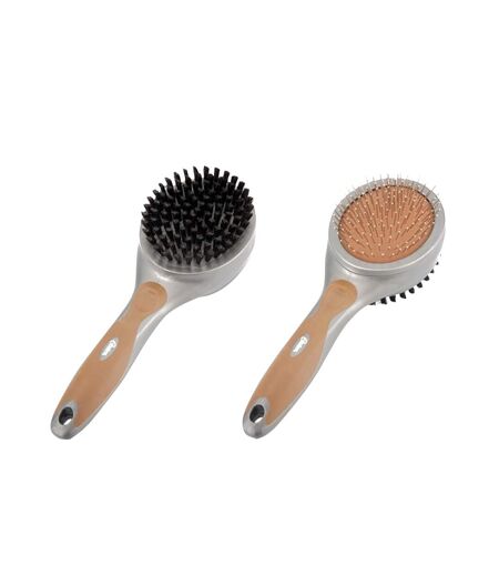 Oster Premium Combo Brush (Brown/Silver) (One Size) - UTTL3818