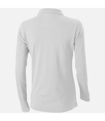 Elevate Oakville Long Sleeve Ladies Polo Shirt (White)