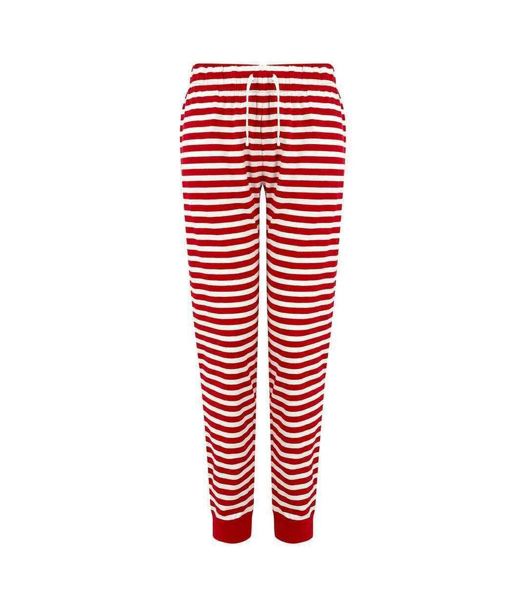 Pantalon de détente femme rouge / blanc Skinni Fit-1