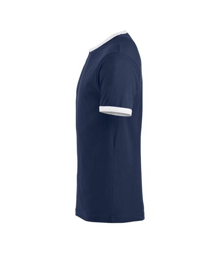 T-shirt Nome Adulte Bleu Marine Blanc Clique