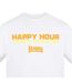 T-shirt Motif/style Imprimé Happy Hour Homme Blanc Plain Lazy-3