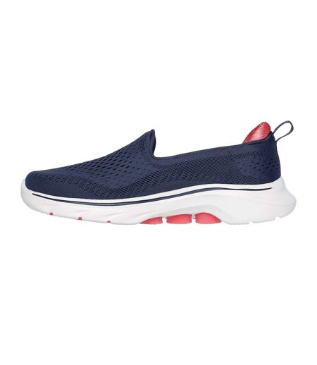 Womens/ladies Go Walk 7 Vina Trainers Navy Coral Skechers