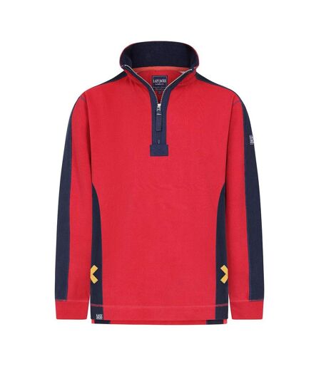 Sweat Motif/style Panneau Contrasté Homme Rouge Lazy Jacks