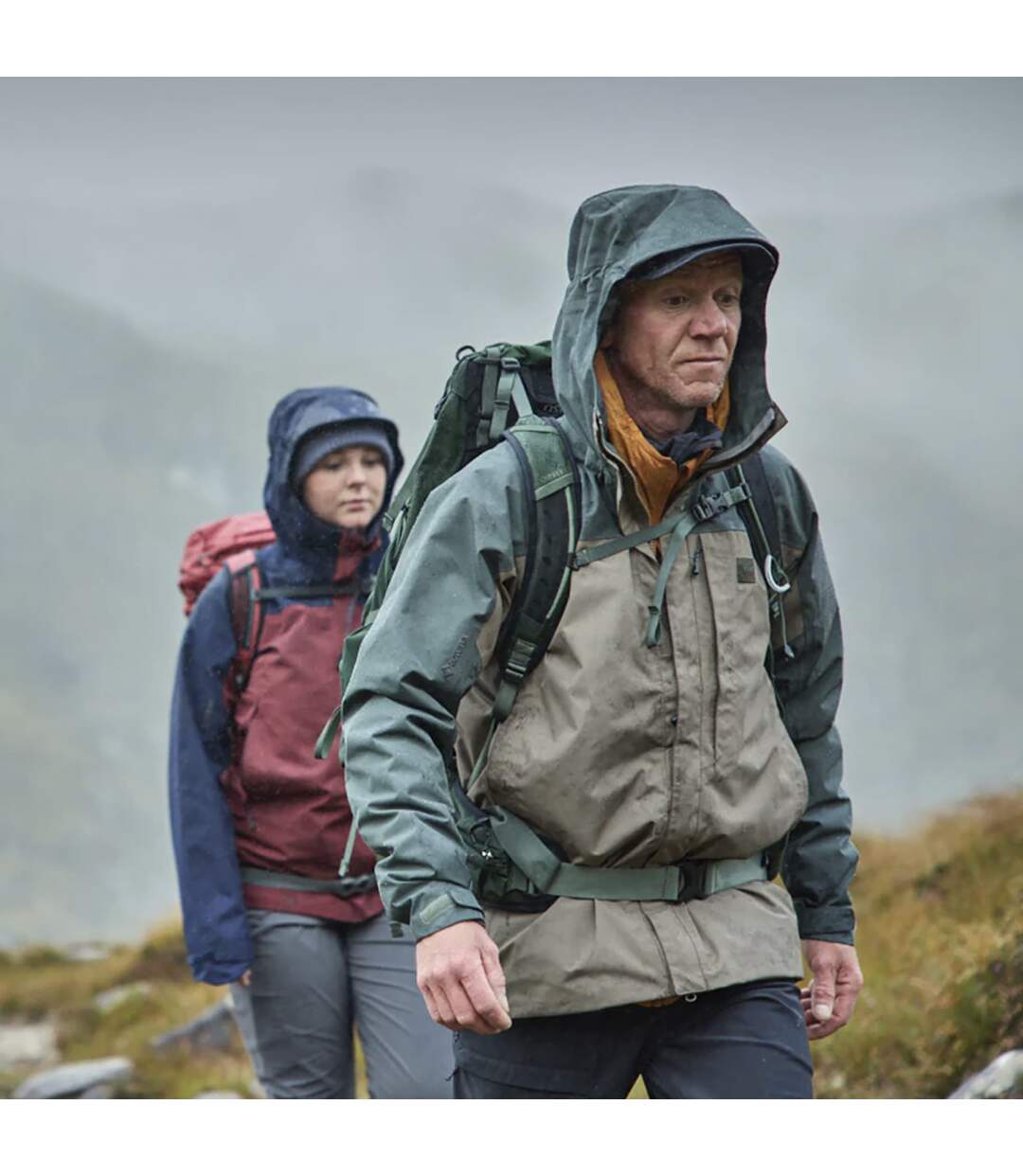 Mens Waterproof GORE-TEX Hooded Hiking Jacket Rain Shell Coat-4