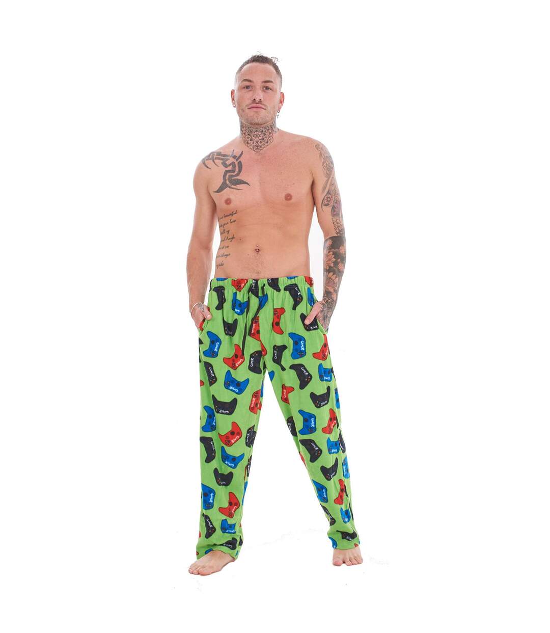Pantalons De Détente Gamer Homme Gris Vert Keanu-4