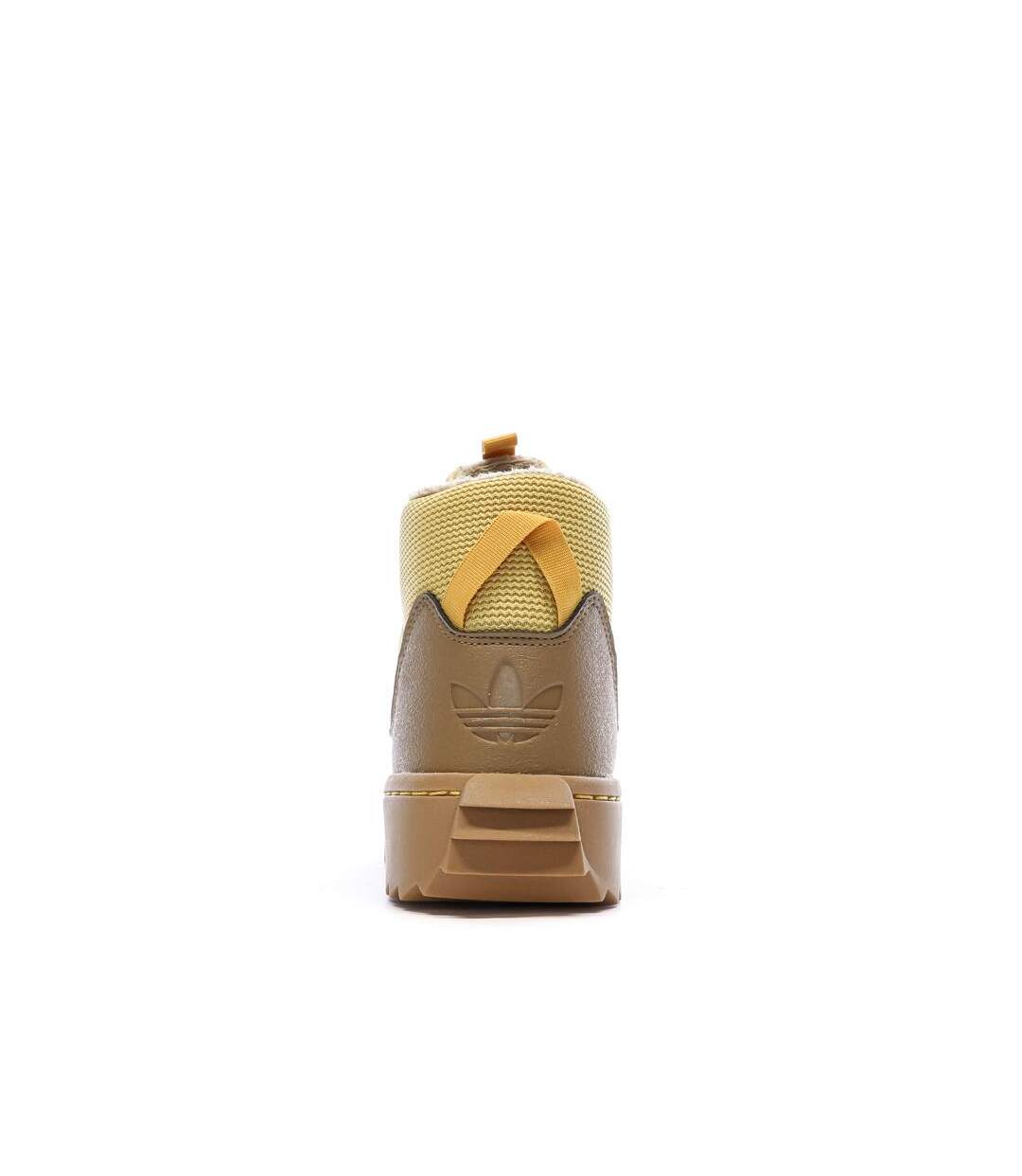 Baskets camel/jaune femme adidas superstar winter-3