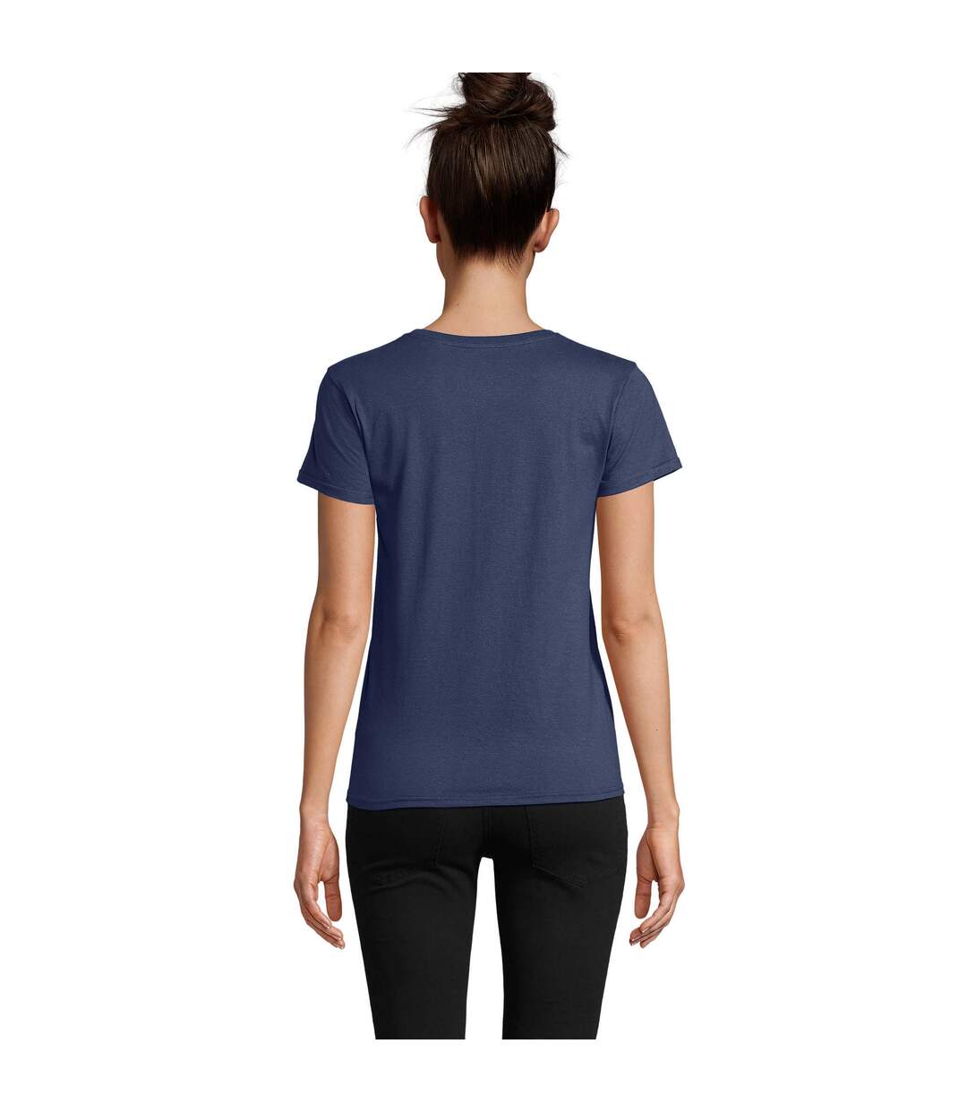 T-shirt Pioneer Femme Bleu Denim SOLS-2