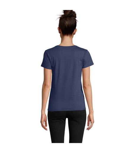 T-shirt Pioneer Femme Bleu Denim SOLS