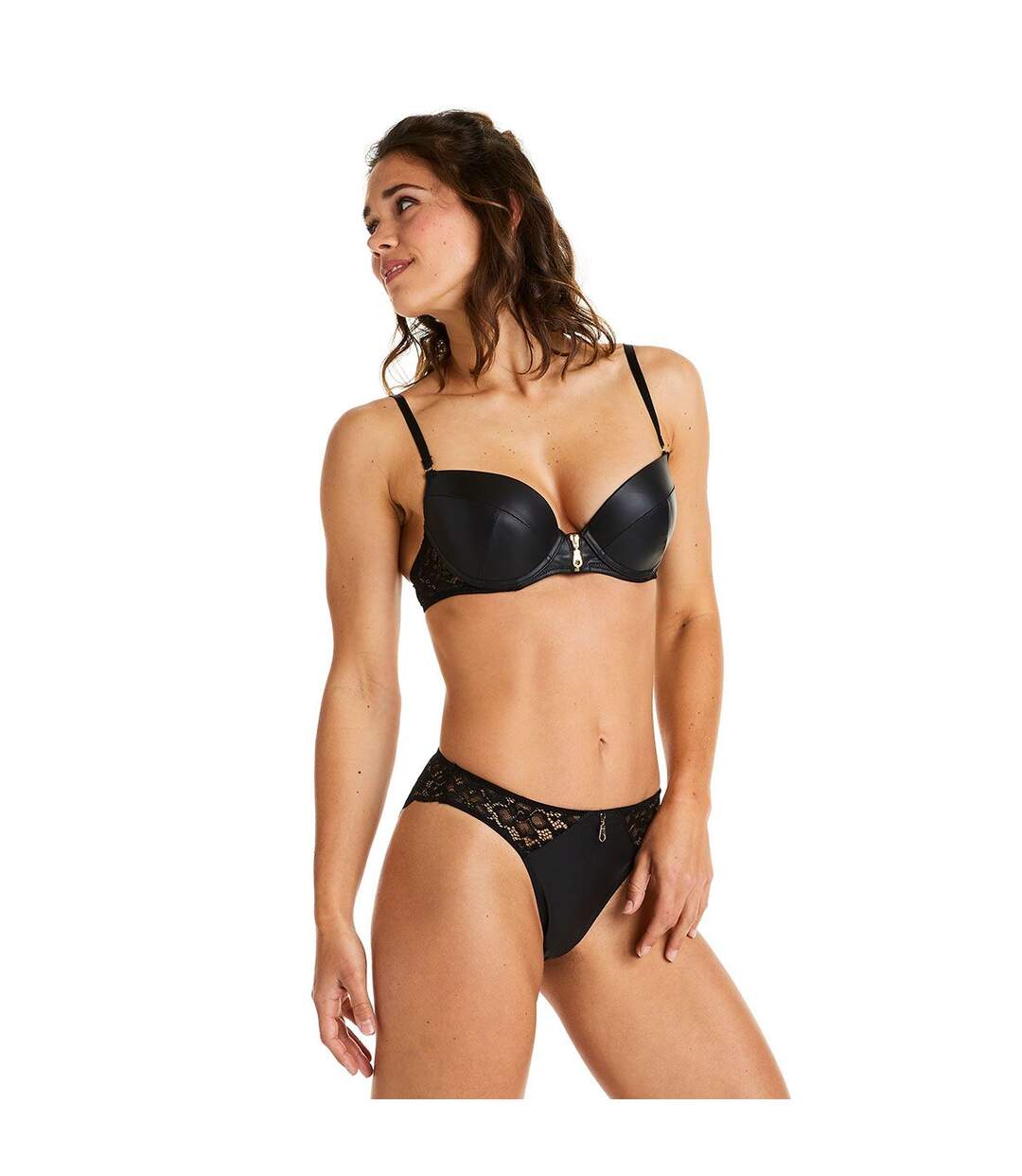 Soutien-gorge ampliforme coque moulée push-up noir Epilogue