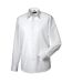 Russell Collection Mens Long Sleeve Easy Care Tailored Oxford Shirt (White)