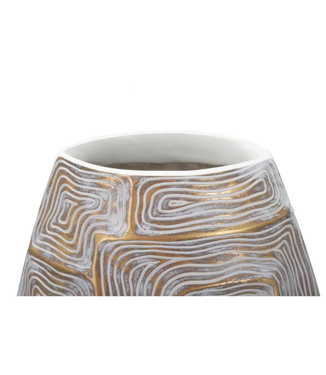 Vase Design Haut en Résine Elips 59cm Or-4