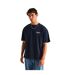 Mens Script Graphic Logo Slub Oversized T-shirt Navy Represent-4