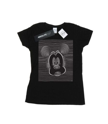 Disney T-Shirt coton yeux magiques Mickey Mouse Femme/Ladies (Noir) - UTBI31846