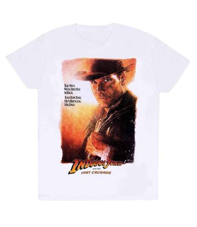 Indiana Jones Unisex Adult The Last Crusade T-Shirt (White)