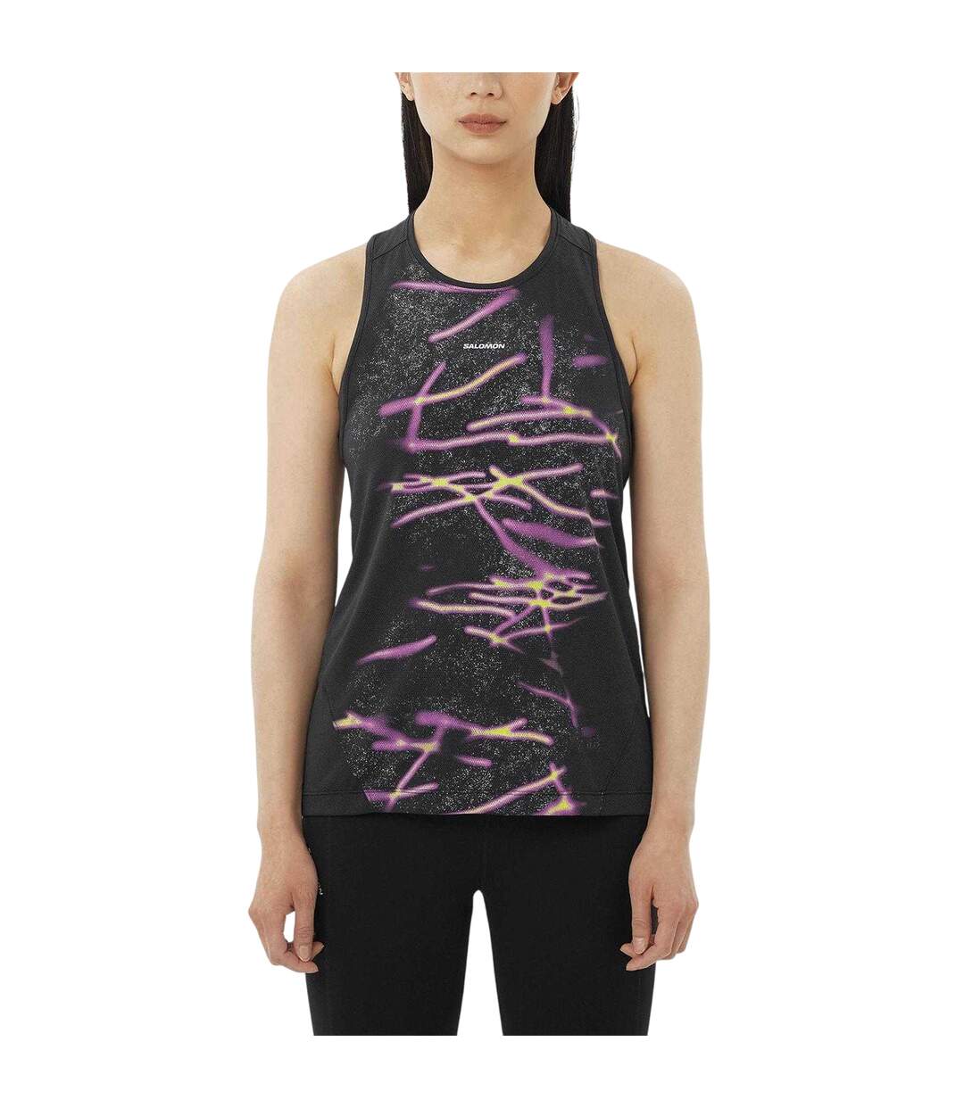 Débardeur Motif/style Imprimé Graphique Core Femme Noir Salomon-3