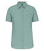 Chemise popeline manches courtes - Femme - K548 - vert amande