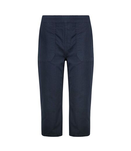 Womens/ladies anyar ripstop 3/4 length trousers navy Weird Fish