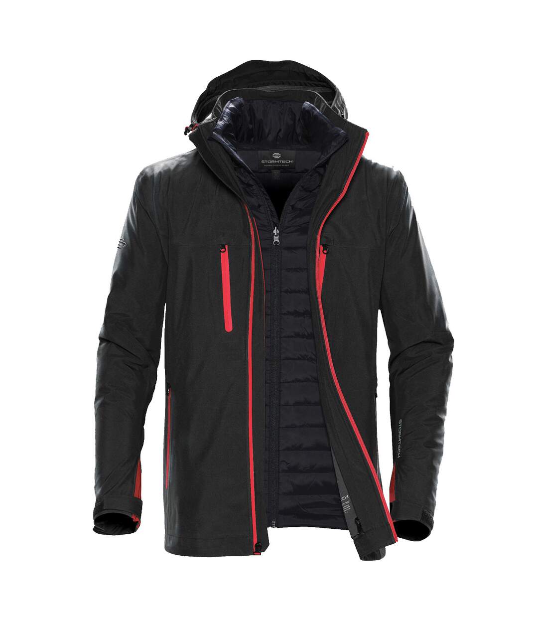 Stormtech Mens Matrix System Jacket (Black/Bright Red) - UTBC4116