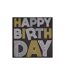 Lot de 20 Serviettes en Papier Birthday 33x33cm Noir-1