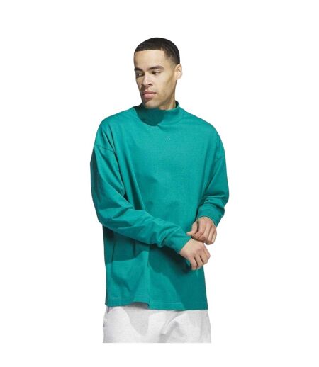 T-shirt Manches Longues Basket Homme Vert Adidas