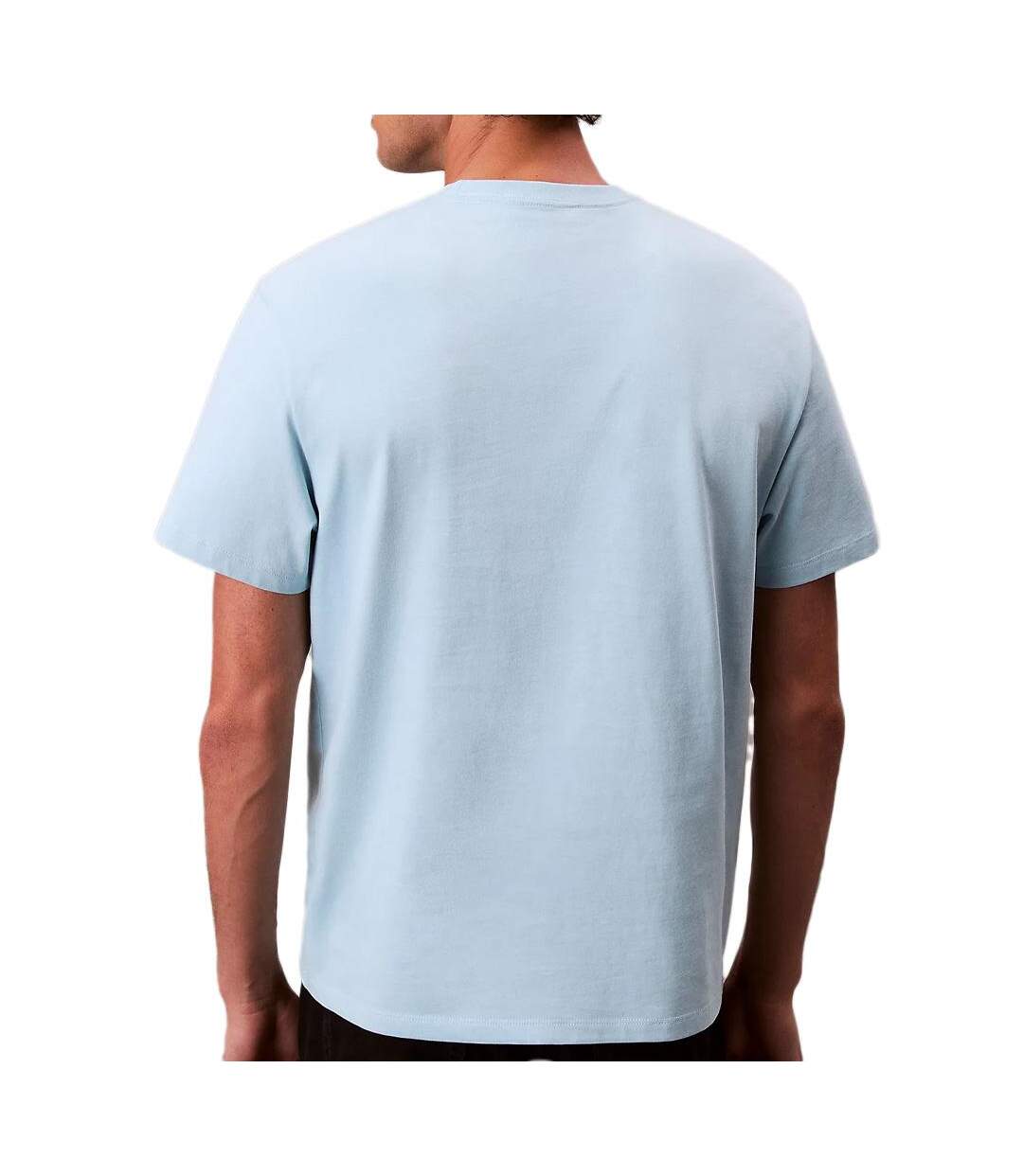 T-Shirt bleu homme calvin klein jeans hero-2