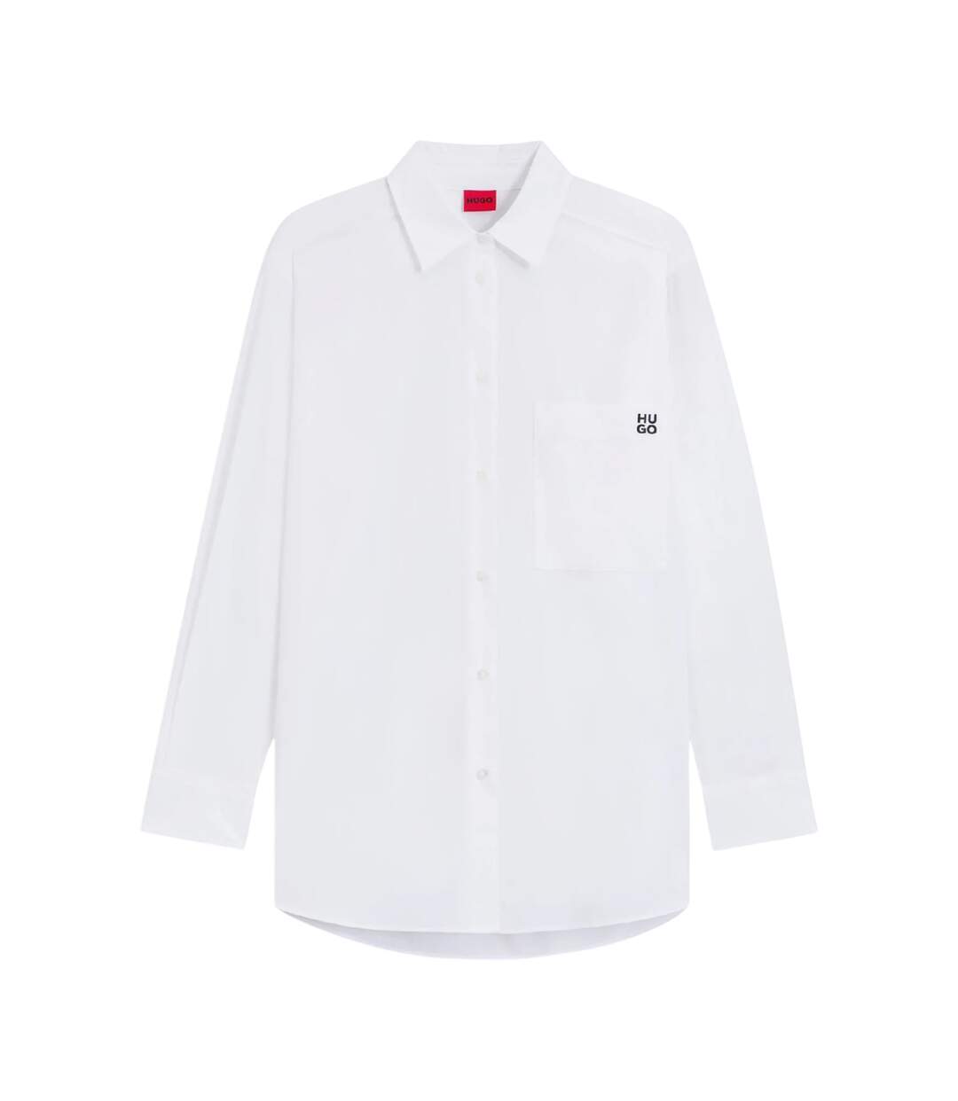 Womens/ladies Oversized Blouse White Hugo-2
