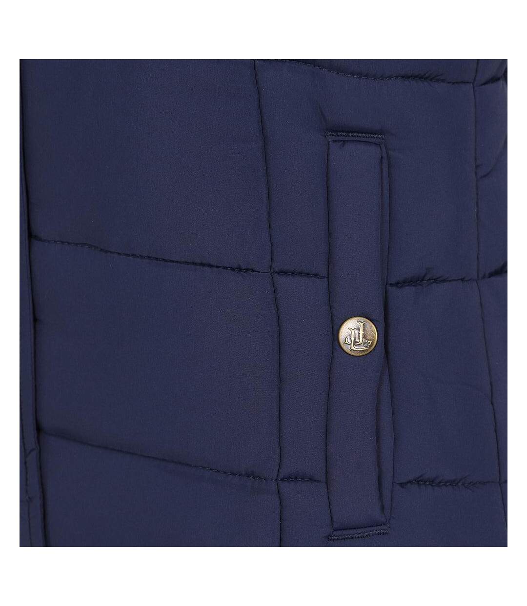 Womens/ladies Contrast Lining Gilet Marine Lazy Jacks-4