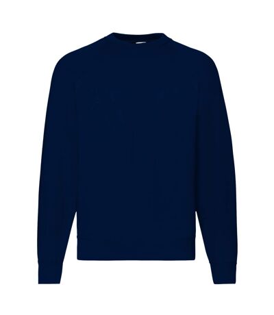 Mens Raglan Sleeve Belcorosweatshirt Deep Navy Fruit Of The Loom