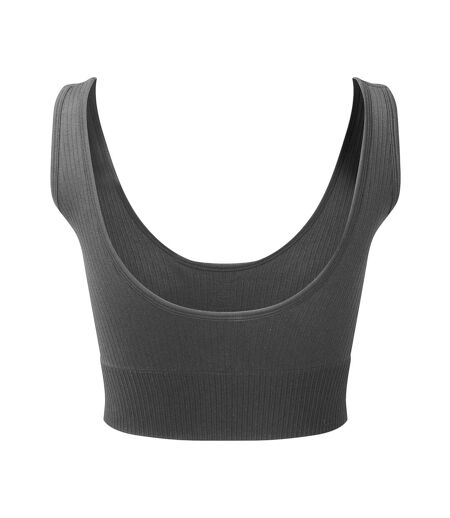 TriDri Womens/Ladies Multisport Ribbed Seamless 3D Bra (Charcoal) - UTRW8017
