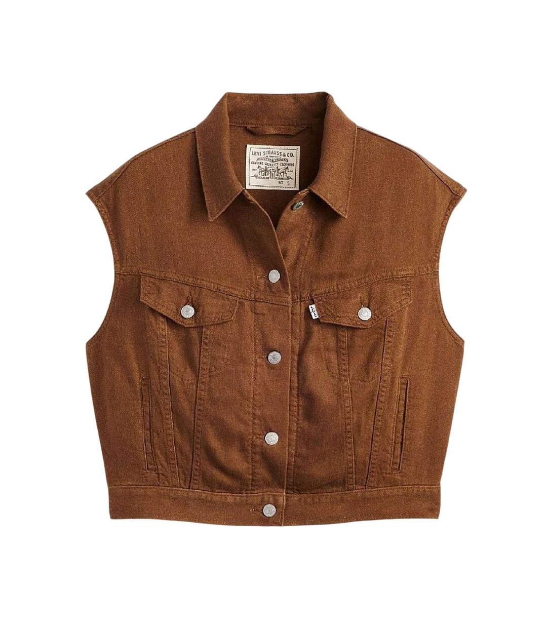 Débardeur Shrunken 90s Femme Marron Levis-2