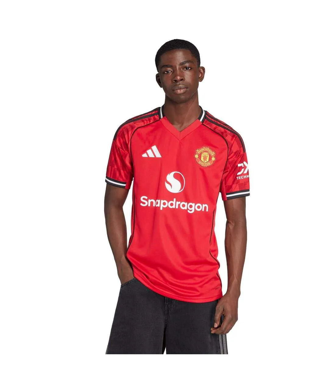 Maillot Domicile Motif/style Manchester United Fc 2025/2026 Homme Rouge Adidas-1