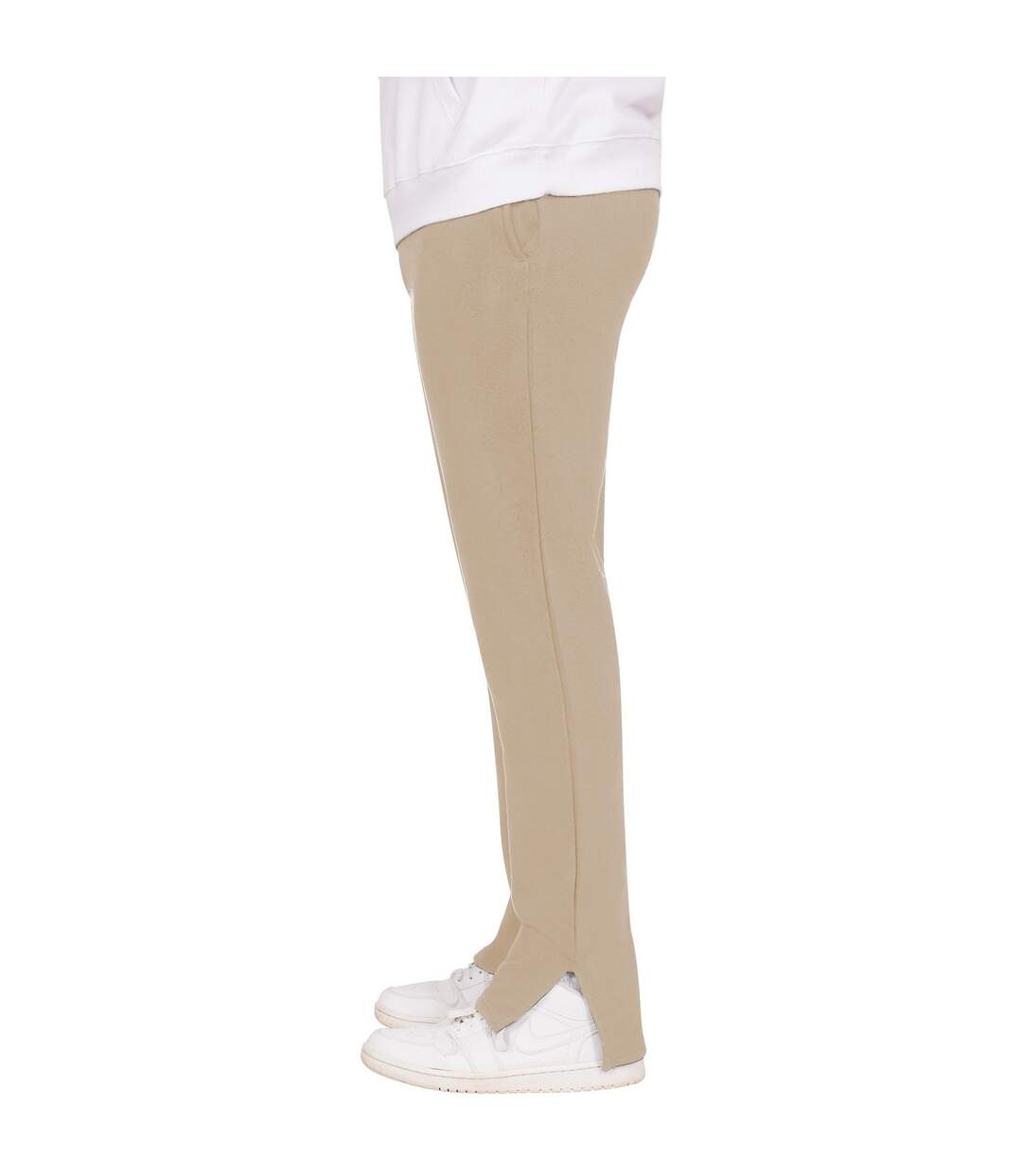 Mens blended core ringspun cotton regular jogging bottoms ecru Casual Classics-3