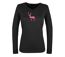 Mayflower NICO2 : Tee-shirt manches longues noir en coton avec sérigraphie motif cerf-5