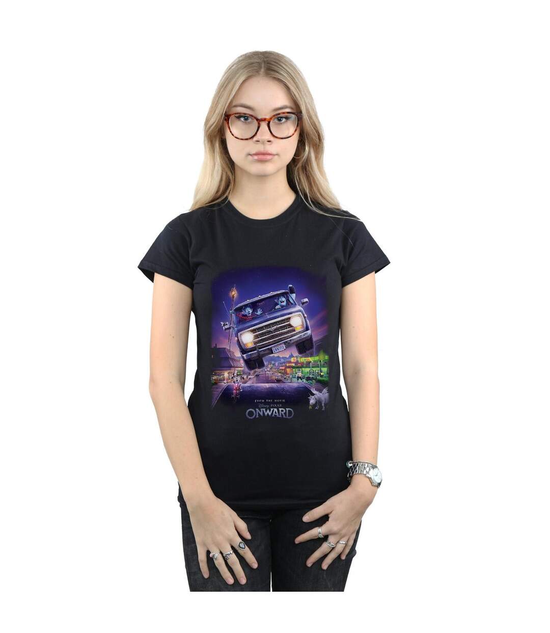 Disney T-shirt en coton Femme/Ladies Onward Gwniver Poster (Noir) - UTBI47542-2