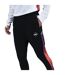 Womens/ladies Track Colour Block Tapered Jogging Bottoms Black Nike-3
